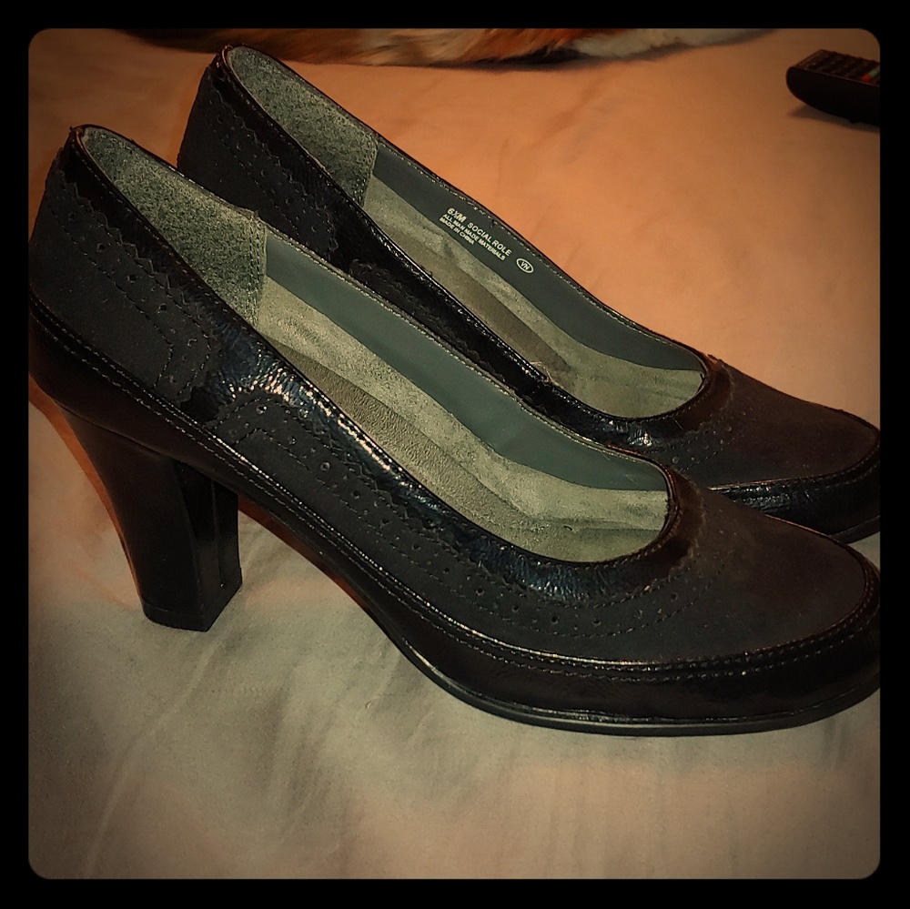 6.5 black comfy heel